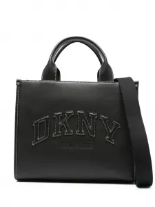 Сумка-тоут с вышитым логотипом DKNY, черный