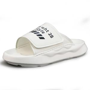 Devanro Мужские белые слайдеры с прошитой резиново-пенной подошвой, цвет White