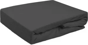 Простыня на резинке, махровая, 200х220 см, темно-серая Darymex