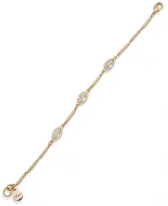 Гибкий браслет золотистого оттенка с камнями маркиза Dkny, white