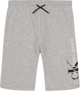 Флисовые шорты-джоггеры Calvin Klein для мальчиков, застегивающиеся на шнурок, Lt Grey Heather Vert