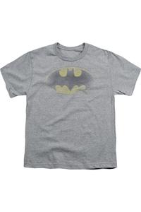 Футболка с выцветшим логотипом Batman для детей Gildan, Athletic Heather