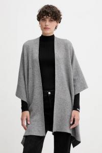 Двустороннее шерстяное пончо United Colors Of Benetton, серый