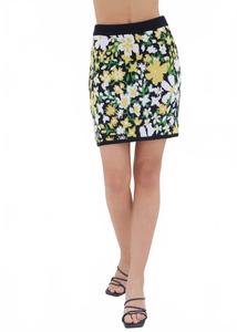 Тропическая мечта Мини-юбка в черно-желтом цветочном принте LOST + WANDER