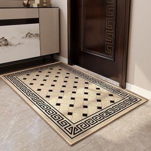 Budis Ковер 120х120 см для прихожей/ванной с диагональной клеткой, не скользящий, на заказ