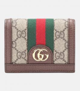 Кожаный кошелек Ophidia GG Gucci, коричневый