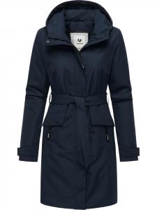 Ragwear Темно-синее короткое пальто Horatia Warm YOUMODO