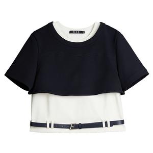 ELLE Футболка женская Navy Blue Crew Neck тонкая