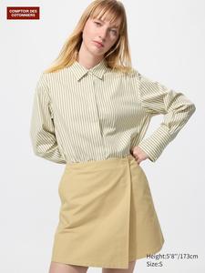 Хлопковая мини-юбка Uniqlo, 32 beige