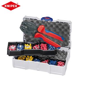 Набор для обжима KNIPEX (с обжимными клещами) изолирующая вилка, проводная трубка, набор для обжима комбинированных клемм 97 90 21