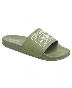 True Religion Men's Kendrick Logo Slide, оливковый