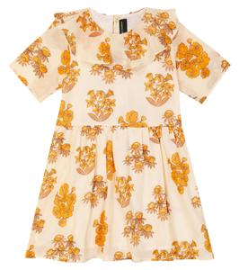 Платье из принтованного хлопка Mini Rodini, бежевый