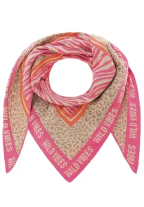 Треугольный шарф Twin Heart с геометрическим узором Zwillingsherz, розовый