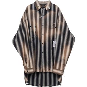 Полосатая рубашка Maison Mihara Yasuhiro, черный