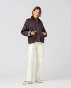 Женская короткая водонепроницаемая парка с вельветовым воротником Noon, бордовый