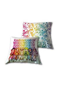 Детская подушка Rainbow High для ярких игр, разноцветная 40x40 см