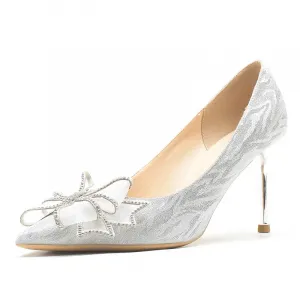 GOSO Серебряные туфли на шпильке для женщин, цвет Silver