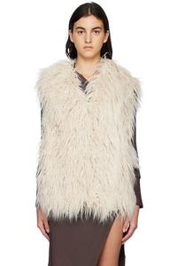 Эко-жилет из искусственного меха Halfboy, цвет cream