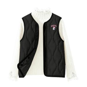 Детский свитер Disney, [Thickened Thermal]Silicone Di-Eye K Black+Solid Color Ecru