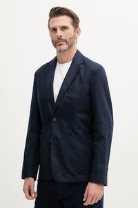 Жакет с добавлением льна United Colors Of Benetton, темно-синий