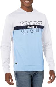 Мужская спортивная теннисная толстовка Lacoste Ripstop, White/Marine/Panorama
