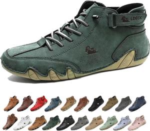 Мужские водонепроницаемые дышащие высокие ботинки-чукка ручной работы, нескользящие, для походов, вождения, кемпинга, легкие босоножки на все сезоны Generic, зеленый