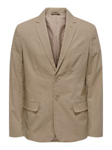 Приталенный пиджак Only & Sons, коричневый