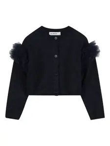 Кардиган с рукавами из тюля и блестками Billieblush, серый