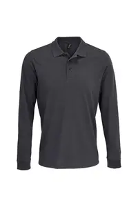 Рубашка поло с длинными рукавами Prime Pique SOL'S, серый