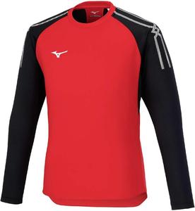 Футболка с длинным рукавом MC Line Track & Field Wear, Dynamotion Fit, U2MAB550 Mizuno, черный/красный