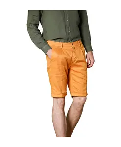 Шорты Бермуды из льняно хлопкового кроя морковки Mason'S, оранжевый