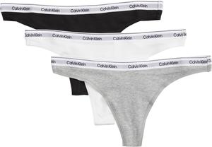 Женские стринги Calvin Klein Modern Logo, 3 шт., Black/White/Grey Heather