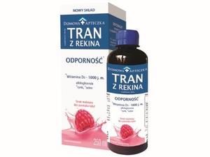 БАД, Домашняя аптечка, Масло гренландской акулы, БАД, вкус малины, 250 мл Domowa Apteczka