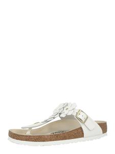 BIRKENSTOCK Сандалии T-Bar 'Gizeh' в белом цвете