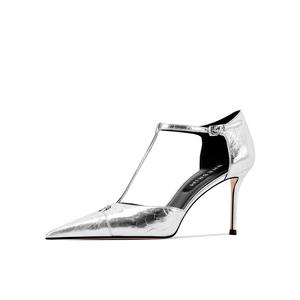 Shesrim Серебряные туфли на шпильке для женщин, цвет Silver