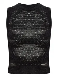 Ажурный жилет без рукавов Dsquared2, черный