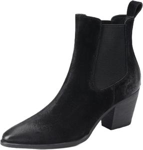 Лоферы для женщин Классические ботильоны из натуральной кожи для взрослых женщин С заостренным носком и высоким каблуком для офиса и повседневной носки BMLDCWSE, Black