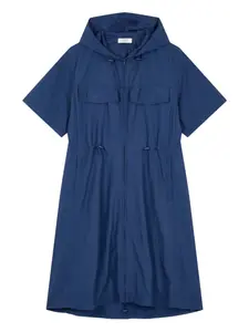 Мини-платье с капюшоном и короткими рукавами STUDIO TOMBOY, синий