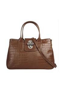 Сумочка, натуральная кожа, производство Италия Cluty, цвет Cognac