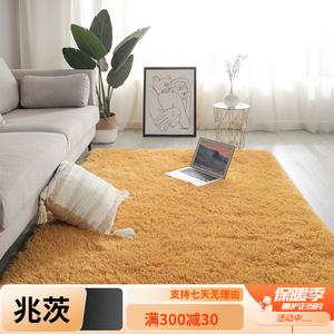 Y U-LIVE Ковер 100х160 см из длинноворсовой пряжи, для спальни/гостиной в скандинавском стиле, сплошной цвет куркума