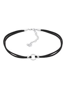 Elli Колье из серебра 925 пробы в виде черного круга