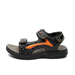 Сандалии детские, противоскользящие, износостойкие, низкие SHIBU, черный/оранжевый