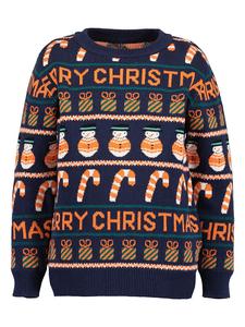 Свитер темно-синего/оранжевого цвета Blue Seven