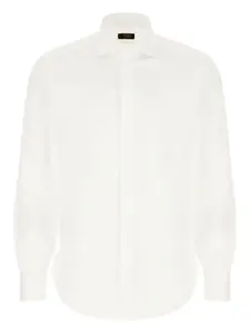 Рубашка с пуговицами на манжетах Barba, белый