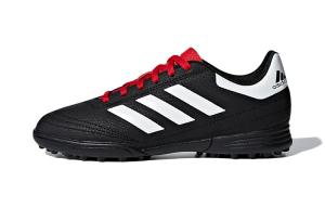 Футбольные бутсы Goletto Kids, низкие, № 1, черные/ярко-белые/светло-алые Adidas