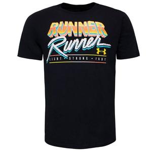 Черная мужская футболка с коротким рукавом и круглым вырезом 1350766 001 Under Armour, черный