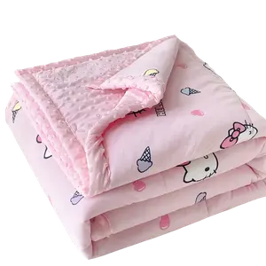 Дышащее трикотажное полотно с принтом бобов летнее одеяло Sanrio, кремовый