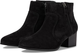 Женские модные ботильоны Johnston & Murphy Trista с двойной молнией, Black Suede