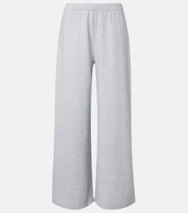 Спортивные брюки Kismo из хлопкового джерси The Row, Grey Melange