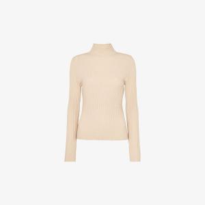 Фактурный облегающий тканый джемпер Whistles, бежевый